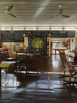 Inside the Café at Cafe-Bazar OM - temporarily closed in Monteverde