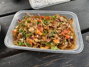 Asian noodles   at Roti Overdrive in Kaikoura