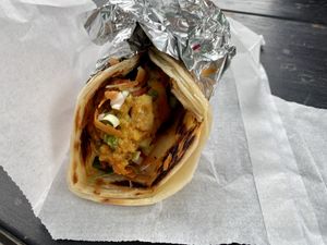 Roti wrap   at Roti Overdrive in Kaikoura
