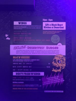 Menu May 2024  at LD's Kitchen - The Black Heart in North West London