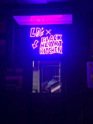 Serving hatch  at LD's Kitchen - The Black Heart in North West London