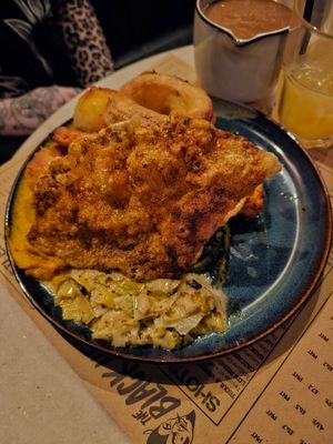 Roast Pork Tofu Belly & Crackling. at LD's Kitchen - The Black Heart in North West London