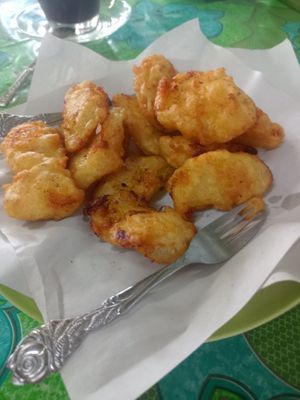 Fried banana at Kiwi Orchid in Ranong