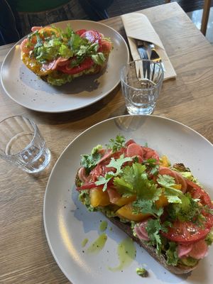 Avocado toasts  at Na Bank Speciality Coffee in Warsaw