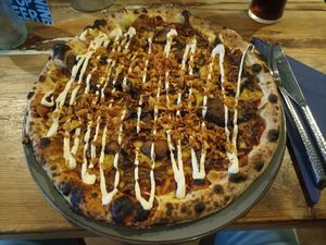The Steak-Out pizza at Salty Bay Co. Pizza Kitchen in St Austell
