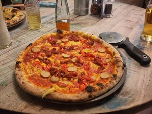 Hot Not Dog - Spicy but sooo delicious at Salty Bay Co. Pizza Kitchen in St Austell