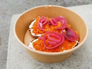 "Salmon" toast at Café Brühbar  in Baden