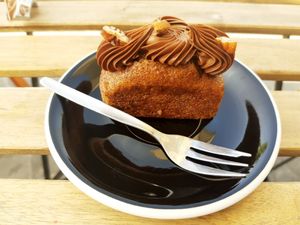 Chocolate mini cake at Café Brühbar  in Baden