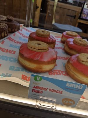Jammy Dodger jam doughnut at Batch'd in Milton Keynes