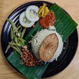 Nasi Lemak at Seva Cafe in Central Singapore