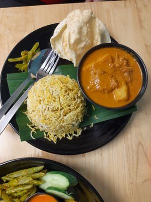 Nasi briyani at Seva Cafe in Central Singapore