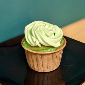 Vegan Pandan Kaya Cupcake at Seva Cafe in Central Singapore