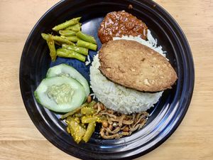 Nasi Lemak  at Seva Cafe in Central Singapore