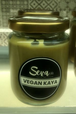 Jars of kaya  at Seva Cafe in Central Singapore