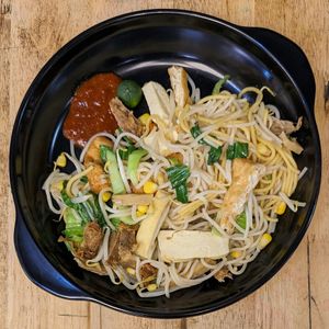 Vegan Hokkien Mee at Seva Cafe in Central Singapore