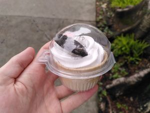 Cream and cookie cupcake at Seva Cafe in Central Singapore