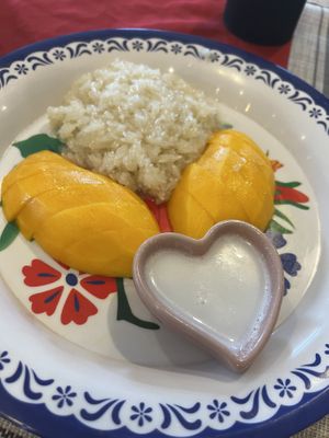 The best sticky mango rice in Thailand  at Pit Thai Food in Phuket