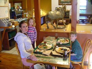 family at Govinda's Garden Cafe in Denver