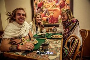 Treavor Hall well know musician loves Govinda's at Govinda's Garden Cafe in Denver