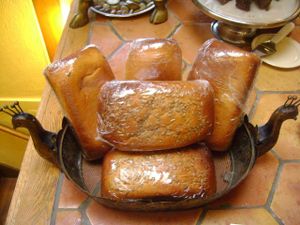 Organic vegan wholewheat and cinnamon raisin bread  at Govinda's Garden Cafe in Denver
