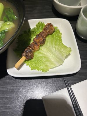 Barbecue skewer  at VegeDelight 波羅蜜養生素食 in Toronto