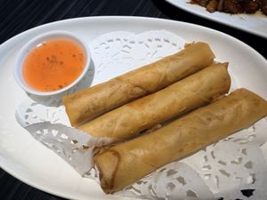 Taro spring rolls   at VegeDelight 波羅蜜養生素食 in Toronto
