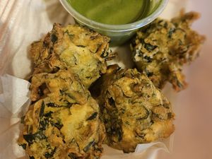 Gram Flour, Fenugreek, Green Chilli - made fresh & hot for every order at Ever Fresh Indian Street Food in South East London