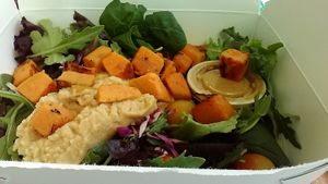 The vegan Rainy Day Salad from Sissy's Cafe. Ordered June 2021.  at Sissy's Cafe in Kingston