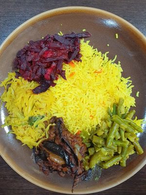 Vegan set meal at Everest Curry King in South East London