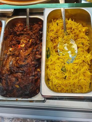 Aubergine and cabbage 😋 at Everest Curry King in South East London