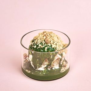 Oat milk peanut butter with matcha lava at GOOD CHĀ in Bangkok