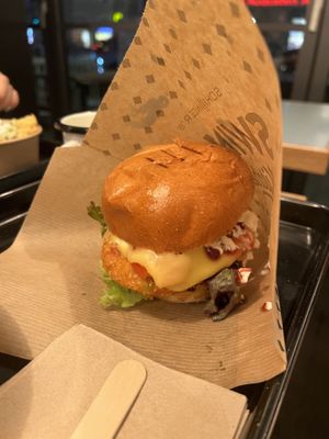 Pink Burger  at Swing Kitchen in Munich