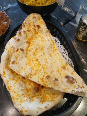 Garlic naan at Sapphire Indian Restaurant in Merewether