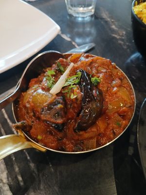 Eggplant curry at Sapphire Indian Restaurant in Merewether