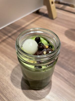 Matcha Amazake dessert   at Cafe Stand Blossom in Kamakura