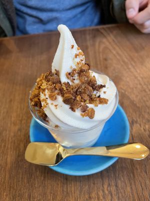 Amazake soft icecream   at Cafe Stand Blossom in Kamakura