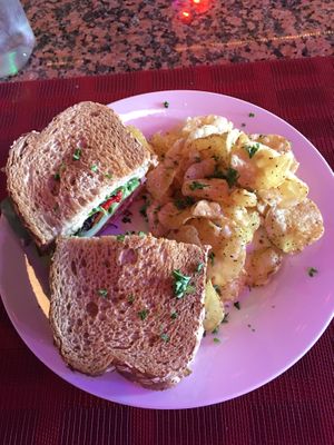 Green Erth Vegetarian minus pesto add hummus  at Green Erth Bistro in Jacksonville