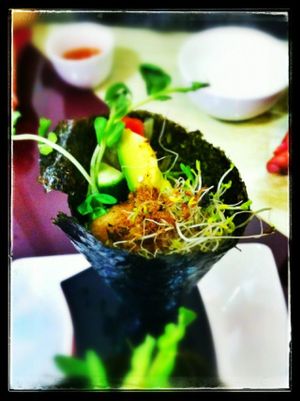 Tempura Sushi rolls at Quan An Chay Veggie House in Cabramatta