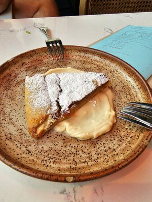 Amazing guava tart at Astera in Portland