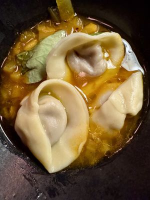 Sunchoke dumplings #Veganuary at Astera in Portland