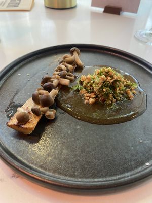 Wild Bamboo, Hazelnut Gremolata  at Astera in Portland