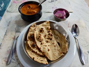 Veg Kofta Curry with Tandoori Roti at Kritika Vegetarian Restaurant in Dubai