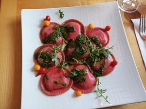 Rote-Beete-Girasoli at Berni's Nudelbrett in Munich