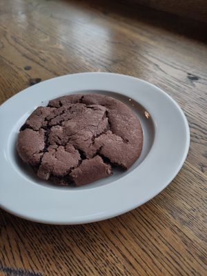 Vegan chocolate cookie at Costa Coffee in Krakow