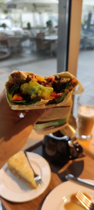 Vegan wrap at Costa Coffee in Krakow