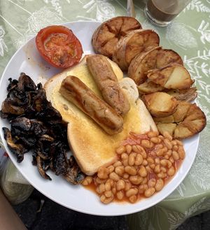 Vegan full English  at The Cobblstone Tea House in Steyning