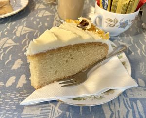 Citrus cake (vegan)  at The Cobblstone Tea House in Steyning