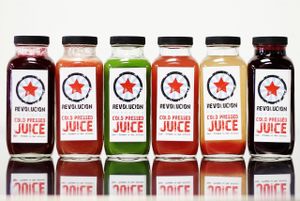 raw cold pressed juice at Revolucion Coffee and Juice in San Antonio