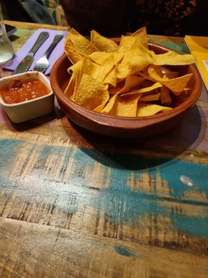 Chips and Salsa. at Amigos in Bury St Edmunds