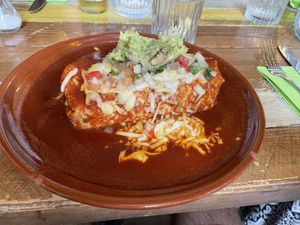 Vegan burrito   at Amigos in Bury St Edmunds